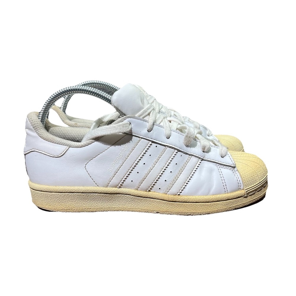 Adidas Superstar 2 Triple White‎ Womens 6 Sneakers Shoes No Insoles